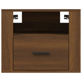 NNEVL Wall-mounted Bedside Cabinets 2 pcs Brown Oak 50x36x40 cm