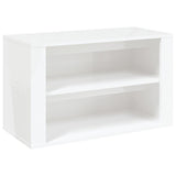 NNEVL Shoe Rack High Gloss White 75x35x45 cm Engineered Wood