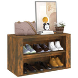 NNEVL Shoe Rack Smoked Oak 75x35x45 cm Engineered Wood