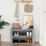 NNEVL Shoe Rack Grey Sonoma 75x35x45 cm Engineered Wood