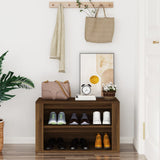 NNEVL Shoe Rack Brown Oak 75x35x45 cm Engineered Wood