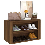 NNEVL Shoe Rack Brown Oak 75x35x45 cm Engineered Wood