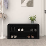 NNEVL Shoe Rack Black 100x35x45 cm Engineered Wood