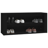 NNEVL Shoe Rack Black 100x35x45 cm Engineered Wood