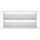 NNEVL Shoe Rack High Gloss White 100x35x45 cm Engineered Wood