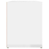 NNEVL Shoe Rack High Gloss White 100x35x45 cm Engineered Wood