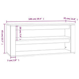 NNEVL Shoe Rack High Gloss White 100x35x45 cm Engineered Wood