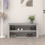 NNEVL Shoe Rack Concrete Grey 100x35x45 cm Engineered Wood