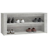 NNEVL Shoe Rack Concrete Grey 100x35x45 cm Engineered Wood
