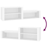 NNEVL Shoe Cabinet White 150x35x45 cm Engineered Wood