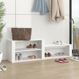 NNEVL Shoe Cabinet White 150x35x45 cm Engineered Wood