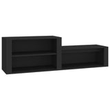 NNEVL Shoe Cabinet Black 150x35x45 cm Engineered Wood