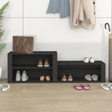 NNEVL Shoe Cabinet Black 150x35x45 cm Engineered Wood