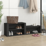 NNEVL Shoe Cabinet Black 150x35x45 cm Engineered Wood