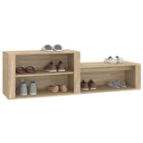 NNEVL Shoe Cabinet Sonoma Oak 150x35x45 cm Engineered Wood
