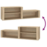 NNEVL Shoe Cabinet Sonoma Oak 150x35x45 cm Engineered Wood