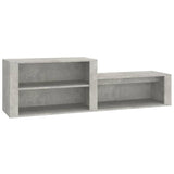 NNEVL Shoe Cabinet Concrete Grey 150x35x45 cm Engineered Wood