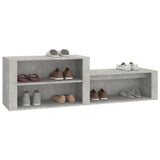 NNEVL Shoe Cabinet Concrete Grey 150x35x45 cm Engineered Wood