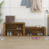 NNEVL Shoe Cabinet Smoked Oak 150x35x45 cm Engineered Wood