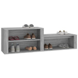 NNEVL Shoe Cabinet Grey Sonoma 150x35x45 cm Engineered Wood