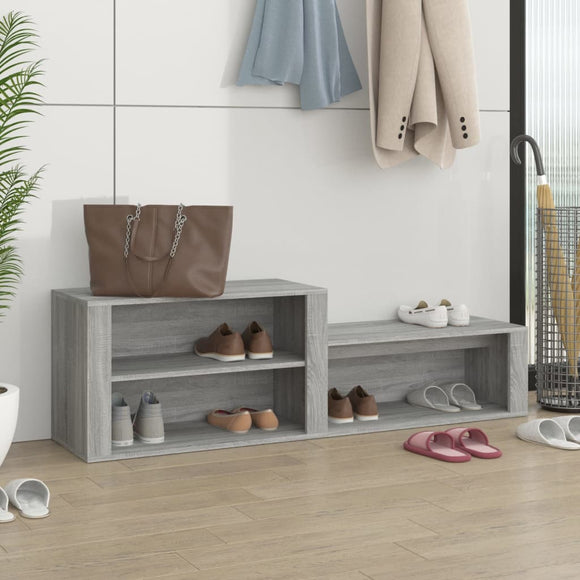 NNEVL Shoe Cabinet Grey Sonoma 150x35x45 cm Engineered Wood