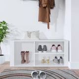 NNEVL Shoe Cabinet White 100x35x45 cm Engineered Wood