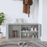 NNEVL Shoe Cabinet Concrete Grey 100x35x45 cm Engineered Wood