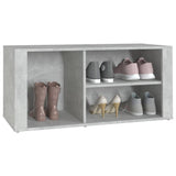 NNEVL Shoe Cabinet Concrete Grey 100x35x45 cm Engineered Wood