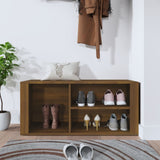 NNEVL Shoe Cabinet Brown Oak 100x35x45 cm Engineered Wood