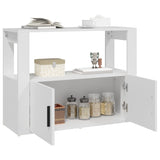 NNEVL Sideboard White 80x30x60 cm Engineered Wood