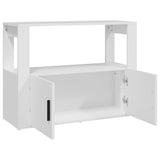 NNEVL Sideboard White 80x30x60 cm Engineered Wood