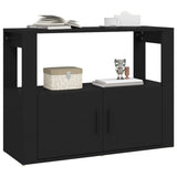 NNEVL Sideboard Black 80x30x60 cm Engineered Wood
