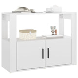 NNEVL Sideboard High Gloss White 80x30x60 cm Engineered Wood