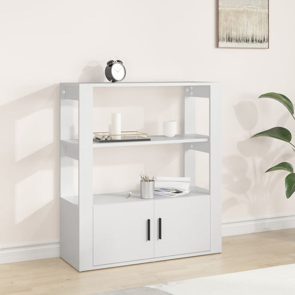 NNEVL Sideboard White 80x30x90 cm Engineered Wood