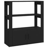 NNEVL Sideboard Black  80x30x90 cm Engineered Wood