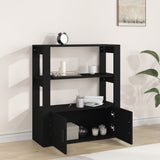 NNEVL Sideboard Black  80x30x90 cm Engineered Wood