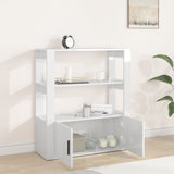 NNEVL Sideboard High Gloss White 80x30x90 cm Engineered Wood