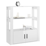 NNEVL Sideboard High Gloss White 80x30x90 cm Engineered Wood
