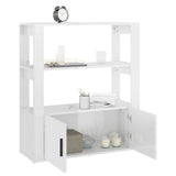 NNEVL Sideboard High Gloss White 80x30x90 cm Engineered Wood