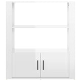NNEVL Sideboard High Gloss White 80x30x90 cm Engineered Wood