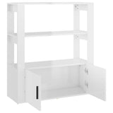 NNEVL Sideboard High Gloss White 80x30x90 cm Engineered Wood