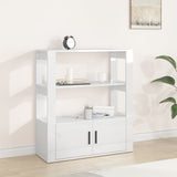 NNEVL Sideboard High Gloss White 80x30x90 cm Engineered Wood