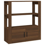 NNEVL Sideboard Brown Oak 80x30x90 cm Engineered Wood