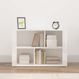 NNEVL Sideboard High Gloss White 80x30x54 cm Engineered Wood