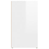 NNEVL Sideboard High Gloss White 80x30x54 cm Engineered Wood