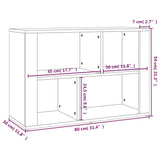 NNEVL Sideboard High Gloss White 80x30x54 cm Engineered Wood