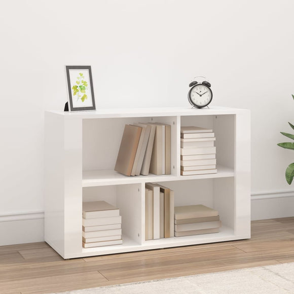 NNEVL Sideboard High Gloss White 80x30x54 cm Engineered Wood