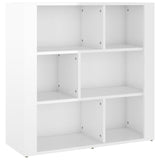 NNEVL Sideboard High Gloss White 80x30x80 cm Engineered Wood