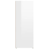 NNEVL Sideboard High Gloss White 80x30x80 cm Engineered Wood
