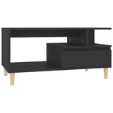 NNEVL Coffee Table Black 90x49x45 cm Engineered Wood